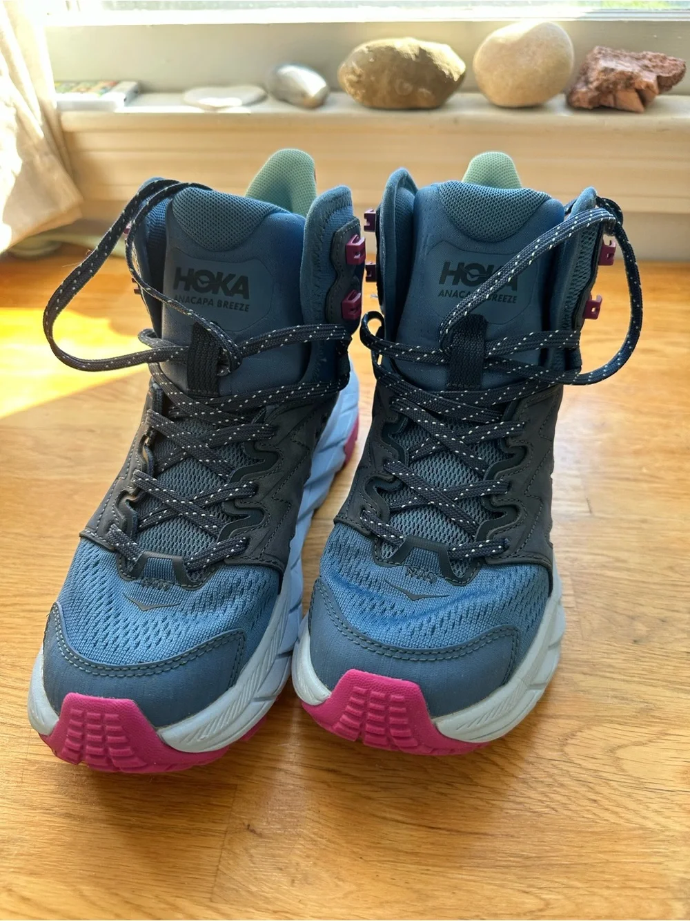 Hoka Blue and Pink Women's Trail Sneakers size 6.5 LIKE NEW